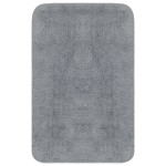 vidaXL Set covorașe baie, 2 buc., gri, textil vidaXL Set covorașe baie, 2 buc., gri, textil