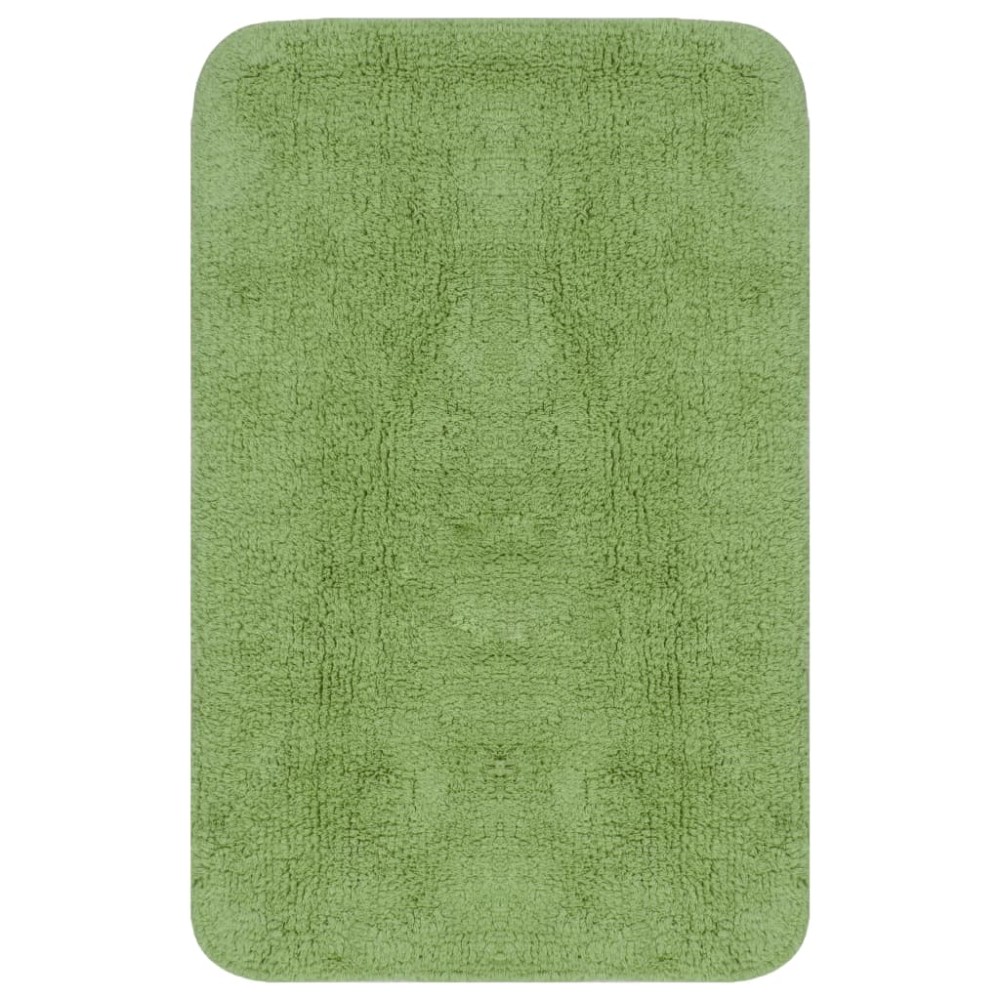 vidaXL Set covorașe baie, 2 buc., verde, material textil