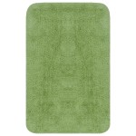 vidaXL Set covorașe baie, 2 buc., verde, material textil vidaXL Set covorașe baie, 2 buc., verde, material textil