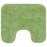 vidaXL Set covorașe baie, 2 buc., verde, material textil vidaXL Set covorașe baie, 2 buc., verde, material textil