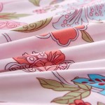 vidaXL Set husă pilotă model floral/dungi roz 200x220/80x80 cm vidaXL Set husă pilotă model floral/dungi roz 200x220/80x80 cm
