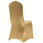 vidaXL Huse elastice pentru scaun, 6 buc., auriu vidaXL Huse elastice pentru scaun, 6 buc., auriu