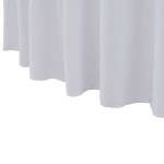 vidaXL Huse elastice masă lungi, 2 buc., alb, 150 x 74 cm vidaXL Huse elastice masă lungi, 2 buc., alb, 150 x 74 cm