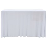 vidaXL Huse de masă elastice, 2 buc., alb, 183 x 76 x 74 cm vidaXL Huse de masă elastice, 2 buc., alb, 183 x 76 x 74 cm
