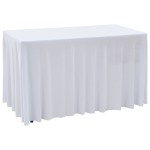 vidaXL Huse de masă elastice, 2 buc., alb, 183 x 76 x 74 cm vidaXL Huse de masă elastice, 2 buc., alb, 183 x 76 x 74 cm