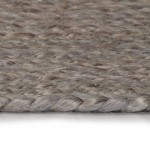 vidaXL Covor manual, gri, 120 cm, iută, rotund