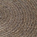 vidaXL Covor manual, gri, 150 cm, iută, rotund