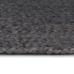 vidaXL Covor manual, gri închis, 150 cm, iută, rotund