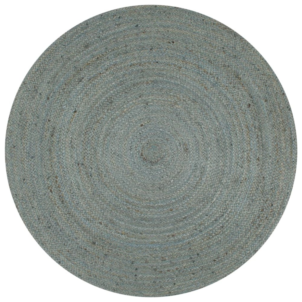 vidaXL Covor manual, verde măsliniu, 150 cm, iută, rotund