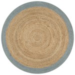vidaXL Covor manual cu margine măslinie, 120 cm, iută