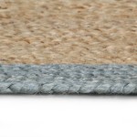 vidaXL Covor manual cu margine măslinie, 120 cm, iută