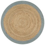 vidaXL Covor manual cu margine măslinie, 150 cm, iută vidaXL Covor manual cu margine măslinie, 150 cm, iută