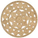 vidaXL Covor manual din iută împletită, 150 cm vidaXL Covor manual din iută împletită, 150 cm