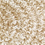 vidaXL Covor manual, alb și natural, 120 cm, iută vidaXL Covor manual, alb și natural, 120 cm, iută