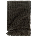 vidaXL Pătură decorativă, antracit/maro, 220 x 250 cm, bumbac vidaXL Pătură decorativă, antracit/maro, 220 x 250 cm, bumbac
