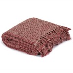 vidaXL Pătură decorativă, vișiniu, 160 x 210 cm, bumbac vidaXL Pătură decorativă, vișiniu, 160 x 210 cm, bumbac