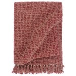 vidaXL Pătură decorativă, vișiniu, 160 x 210 cm, bumbac vidaXL Pătură decorativă, vișiniu, 160 x 210 cm, bumbac