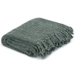 vidaXL Pătură decorativă, verde închis, 160 x 210 cm, bumbac vidaXL Pătură decorativă, verde închis, 160 x 210 cm, bumbac