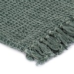 vidaXL Pătură decorativă, verde închis, 220 x 250 cm, bumbac