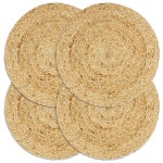 vidaXL Naproane, 4 buc., natural, 38 cm, iută, rotund vidaXL Naproane, 4 buc., natural, 38 cm, iută, rotund