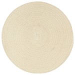 vidaXL Naproane, 4 buc., natural, 38 cm, bumbac, rotund vidaXL Naproane, 4 buc., natural, 38 cm, bumbac, rotund