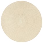 vidaXL Naproane, 6 buc., natural, 38 cm, bumbac, rotund vidaXL Naproane, 6 buc., natural, 38 cm, bumbac, rotund