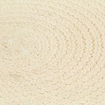 vidaXL Naproane, 6 buc., natural, 38 cm, bumbac, rotund vidaXL Naproane, 6 buc., natural, 38 cm, bumbac, rotund