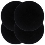 vidaXL Naproane, 4 buc., negru, 38 cm, bumbac, rotund vidaXL Naproane, 4 buc., negru, 38 cm, bumbac, rotund