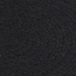 vidaXL Naproane, 4 buc., negru, 38 cm, bumbac, rotund vidaXL Naproane, 4 buc., negru, 38 cm, bumbac, rotund