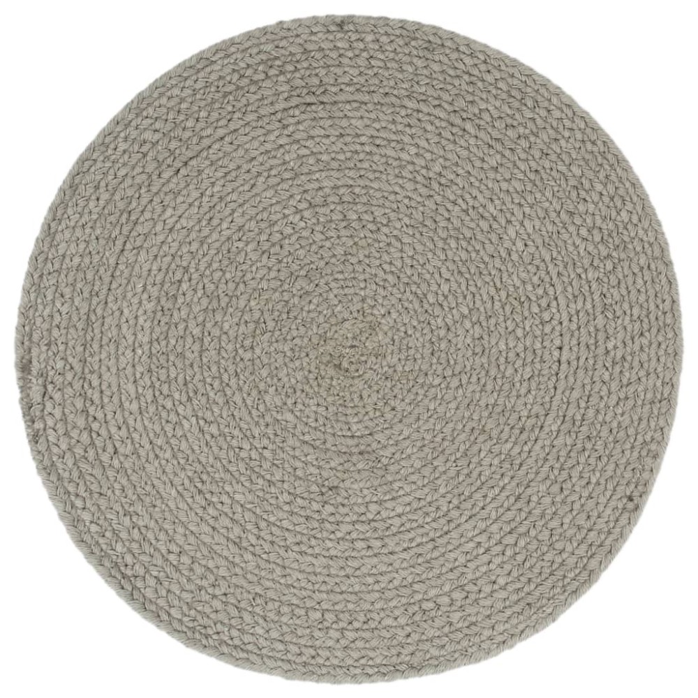 vidaXL Naproane, 4 buc., gri, 38 cm, bumbac, simplu, rotund