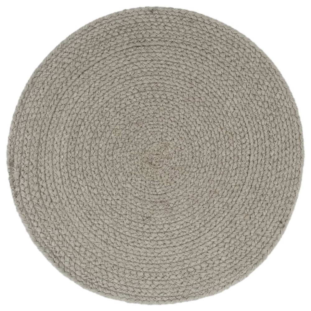vidaXL Naproane, 6 buc., gri, 38 cm, bumbac, rotund