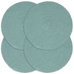 vidaXL Naproane, 4 buc., verde, 38 cm, bumbac, simplu, rotund vidaXL Naproane, 4 buc., verde, 38 cm, bumbac, simplu, rotund