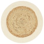 vidaXL Naproane, 4 buc., natural, 38 cm, iută și bumbac, rotund vidaXL Naproane, 4 buc., natural, 38 cm, iută și bumbac, rotund