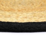 vidaXL Naproane, 4 buc., natural și negru, 38 cm, iută și bumbac vidaXL Naproane, 4 buc., natural și negru, 38 cm, iută și bumbac
