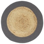 vidaXL Naproane, 6 buc., natural și antracit, 38 cm, iută și bumbac vidaXL Naproane, 6 buc., natural și antracit, 38 cm, iută și bumbac