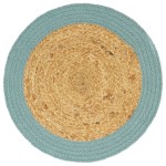 vidaXL Naproane, 6 buc., natural și verde, 38 cm, iută și bumbac vidaXL Naproane, 6 buc., natural și verde, 38 cm, iută și bumbac