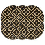 vidaXL Naproane, 6 buc., negru, 38 cm, iută, rotund vidaXL Naproane, 6 buc., negru, 38 cm, iută, rotund