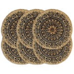 vidaXL Naproane, 6 buc., albastru închis, 38 cm, iută, rotund vidaXL Naproane, 6 buc., albastru închis, 38 cm, iută, rotund