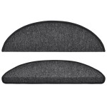 vidaXL Covorașe pentru trepte scară, 15 buc., antracit, 56x17x3 cm