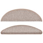vidaXL Covorașe pentru scări, 15 buc., 56x17x3 cm, maro deschis, semirotunde vidaXL Covorașe pentru scări, 15 buc., 56x17x3 cm, maro deschis, semirotunde
