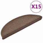 vidaXL Covorașe scări, 15 buc., 56x17x3 cm, maro cafea, semirotunde vidaXL Covorașe scări, 15 buc., 56x17x3 cm, maro cafea, semirotunde