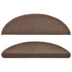 vidaXL Covorașe scări, 15 buc., 56x17x3 cm, maro cafea, semirotunde vidaXL Covorașe scări, 15 buc., 56x17x3 cm, maro cafea, semirotunde