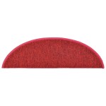 vidaXL Covorașe pentru trepte scară, 15 buc., vișiniu, 56x17x3 cm