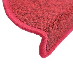 vidaXL Covorașe pentru trepte scară, 15 buc., vișiniu, 56x17x3 cm