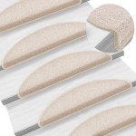 vidaXL Covorașe pentru scări, 15 buc., 56x17x3 cm, semirotunde, gri taupe vidaXL Covorașe pentru scări, 15 buc., 56x17x3 cm, semirotunde, gri taupe