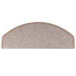 vidaXL Covorașe pentru scări, 15 buc., 65x24x4 cm, maro deschis, semirotunde, mari vidaXL Covorașe pentru scări, 15 buc., 65x24x4 cm, maro deschis, semirotunde, mari