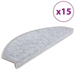 vidaXL Covorașe pentru scări, 15 buc., 65x24x4 cm, gri deschis, semirotunde, mari vidaXL Covorașe pentru scări, 15 buc., 65x24x4 cm, gri deschis, semirotunde, mari