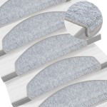 vidaXL Covorașe pentru scări, 15 buc., 65x24x4 cm, gri deschis, semirotunde, mari vidaXL Covorașe pentru scări, 15 buc., 65x24x4 cm, gri deschis, semirotunde, mari