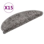 vidaXL Covorașe pentru scări, 15 buc., 56x17x3 cm, gri, semirotunde vidaXL Covorașe pentru scări, 15 buc., 56x17x3 cm, gri, semirotunde