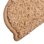 vidaXL Covorașe pentru trepte scară, 15 buc., bej, 56x17x3 cm